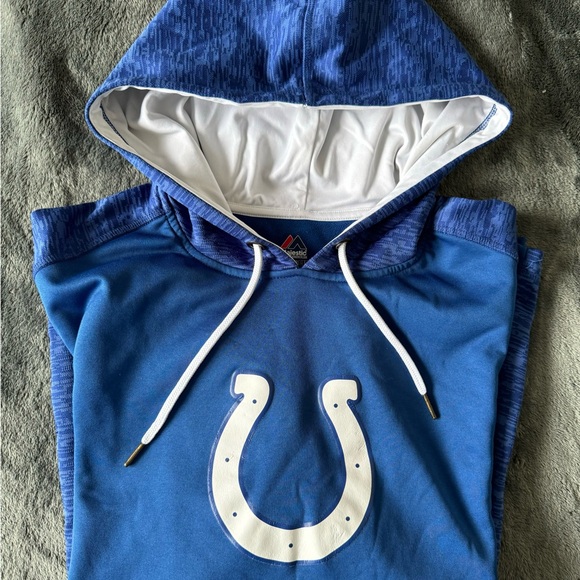 Men's Majestic Indianapolis Colts Armor Hoodie. (THERMA BASE) Majestic - Picture 12 of 12